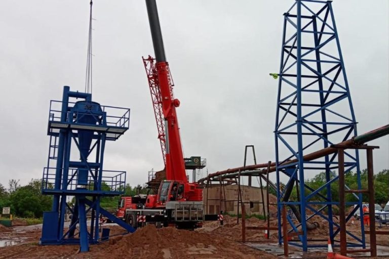 Tower and cyclone installation