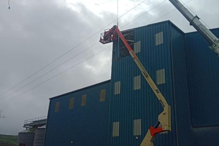 Cladding works at height