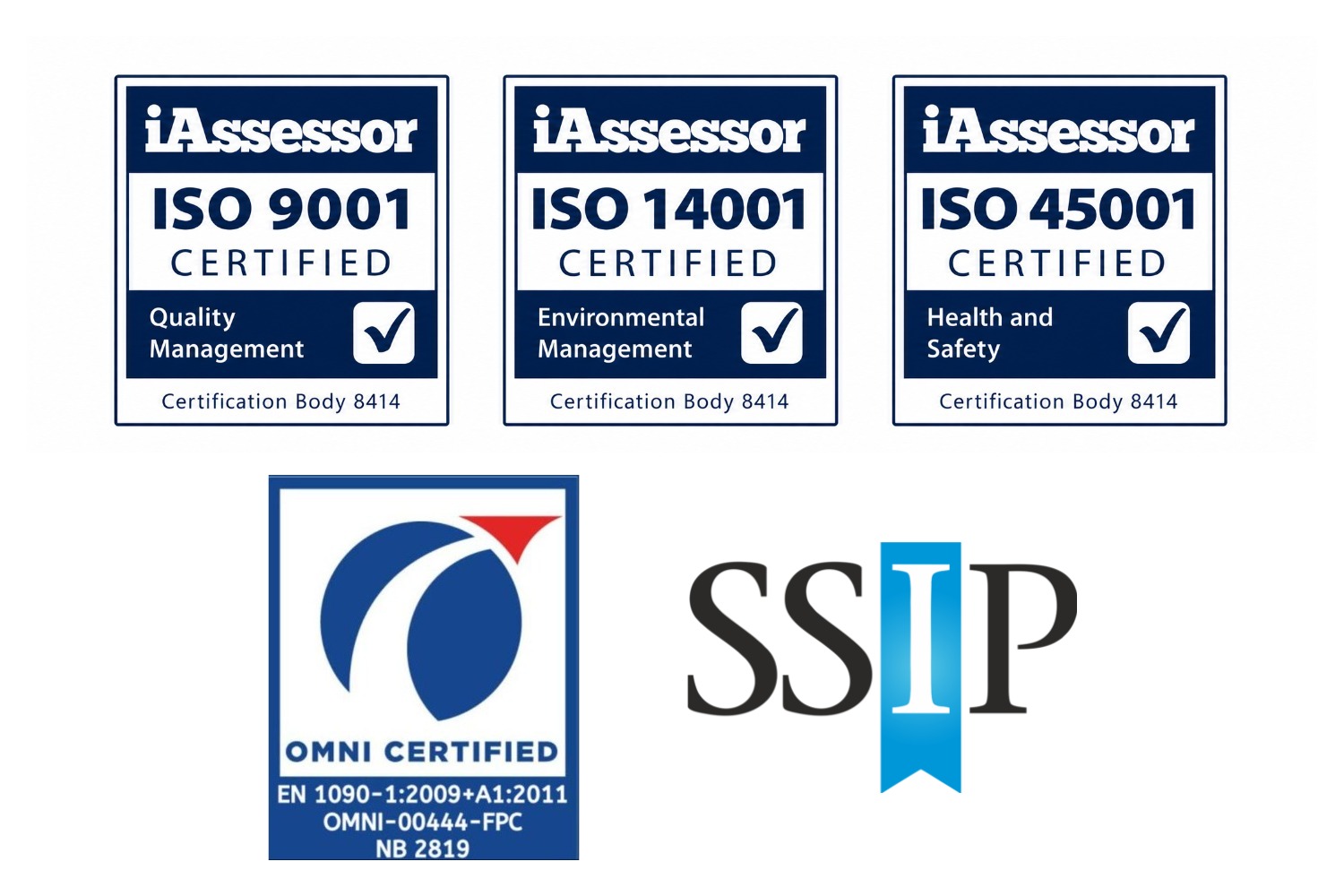 ISO 9001, 14001 & 45001 certified