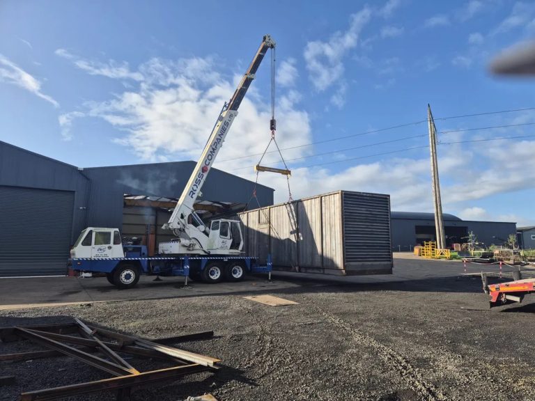 Bespoke container being lifted in our Ballymena yard