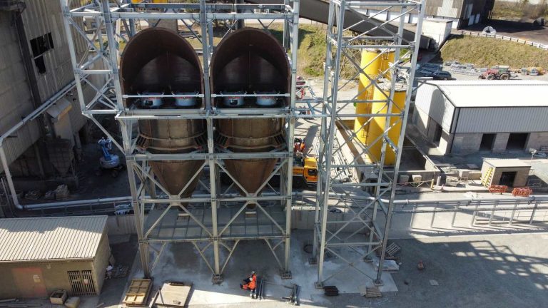 Twin cones in a steel frame