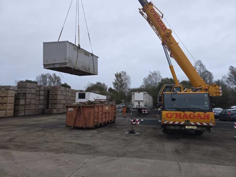 Module lifted on site