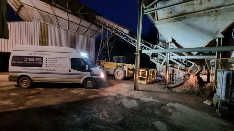 Night works at a plant
