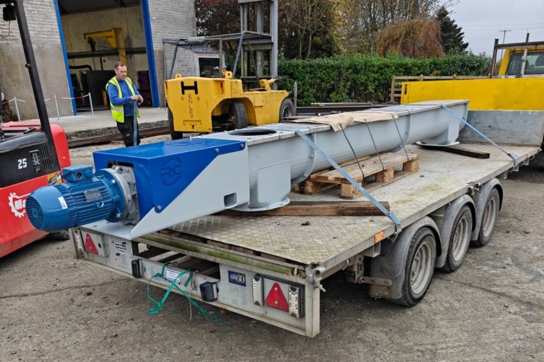 Screw conveyor ready for delivery