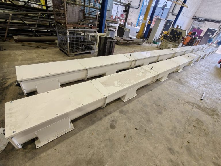 Pair of screw conveyors finished in our workshop